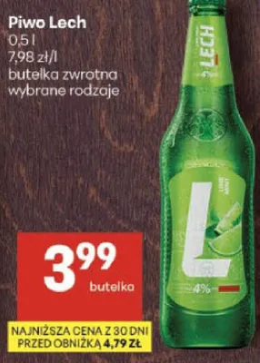 Piwo butelka zwrotna wybrane rodzaje promocja w Delikatesy Centrum
