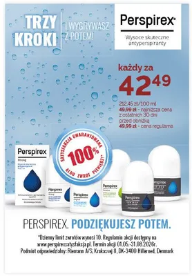 Antyperspirant roll-on Perspirex Men Regular promocja w Ziko Dermo