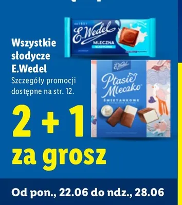Czekolada E.Wedel promocja w Lidl