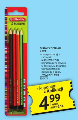Ołówek Scolair Herlitz 4-pak promocja w Selgros