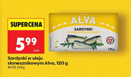 Sardynki w oleju słonecznikowym promocja w Biedronka