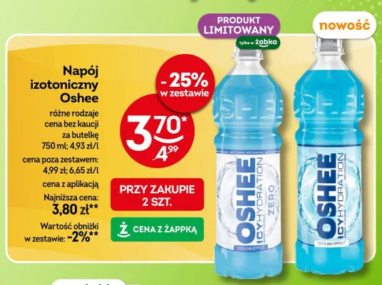 Napój izotoniczny Oshee Icy Hydration promocja w Żabka