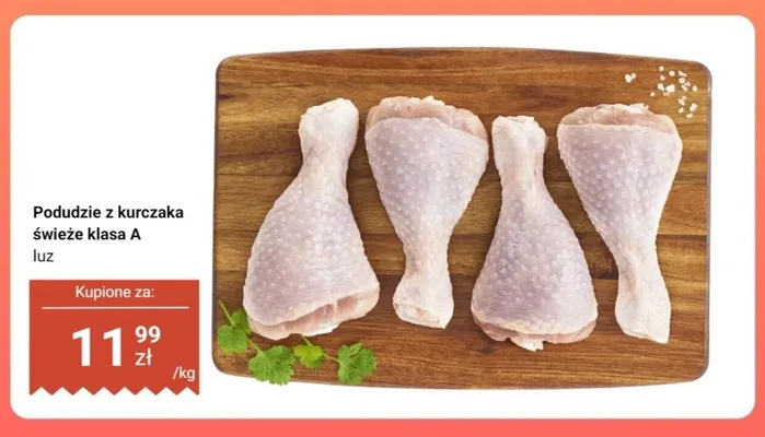 Podudzie z kurczaka świeże klasa A luz promocja w Dino