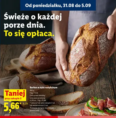 Chleb bochen w stylu rustykalnym promocja w Lidl