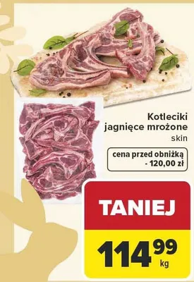 Kotleciki jagnięce mrożone skin promocja w Carrefour