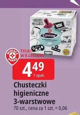 Chusteczki higieniczne 3-warstwowe promocja w Leclerc