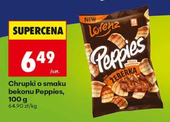 Chrupki o smaku bekonu Peppies promocja w Biedronka