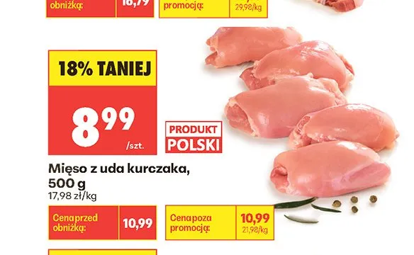 Mięso z uda kurczaka promocja w Biedronka