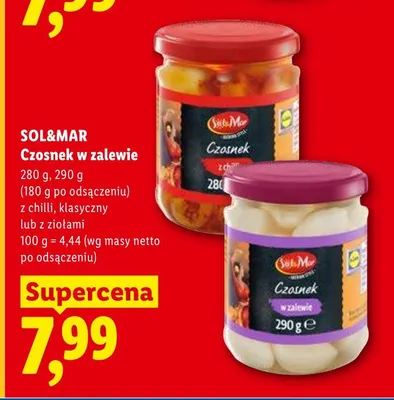 Czosnek w zalewie SOL&MAR promocja w Lidl