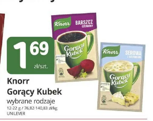 Zupa Gorący Kubek Serowa z grzankami Knorr promocja w Marketvita