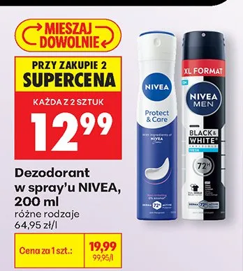 Dezodorant w spray'u NIVEA promocja w Biedronka