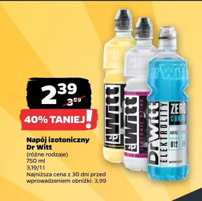 Napój izotoniczny różne rodzaje promocja w Netto