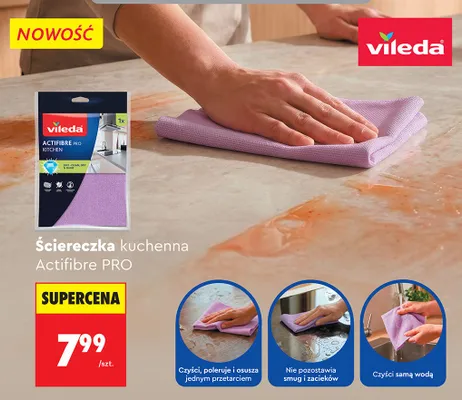 Ściereczka kuchenna Vileda Actifibre PRO promocja w Biedronka