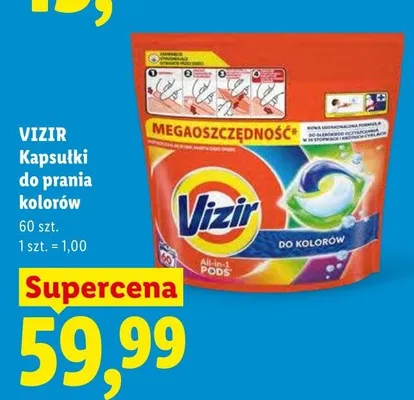 Kapsułki do prania do kolorów Vizir All-in-1 Pods promocja w Lidl