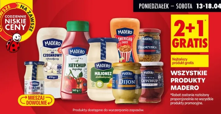 Produkty wszystkie 2+1 GRATIS promocja w Biedronka