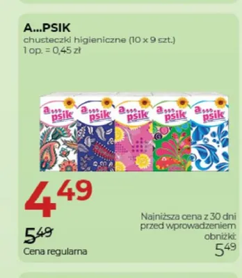 Chusteczki higieniczne A...Psik 10-pak promocja w Drogerie Jawa
