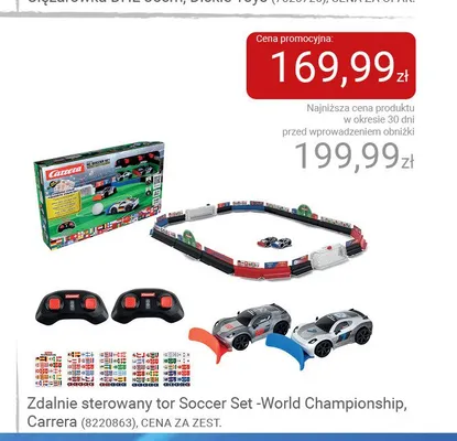 Zdalnie sterowany tor Soccer Set -World Championship Carrera promocja w Smyk
