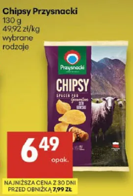 Chipsy przysnacki promocja w Delikatesy Centrum