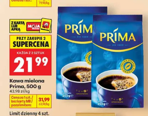 Kawa mielona Prima promocja w Biedronka