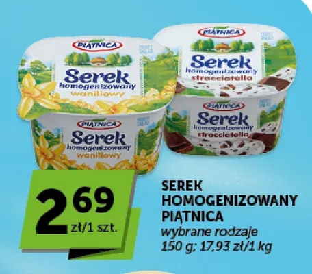Serek homogenizowany stracciatella Piątnica promocja w Groszek