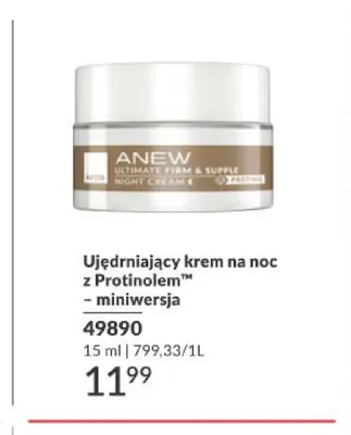 Ujędrniający krem na noc z Protinolem Anew miniwersja promocja w AVON