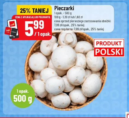 Pieczarki promocja w POLOmarket