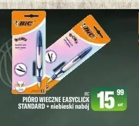 Pióro wieczne Easyclick Standard + niebieski nabój Bic promocja w Tomi Markt