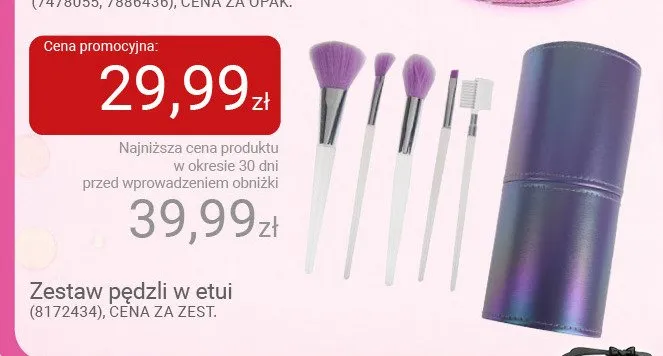 Zestaw pędzli w etui Glow Girl promocja w Smyk