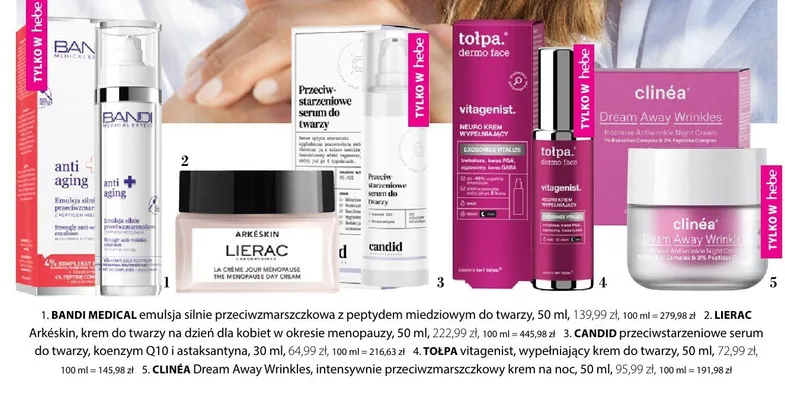 Przeciwstarzeniowe serum do twarzy Candid koenzym Q10 i astaksantyna promocja w Hebe