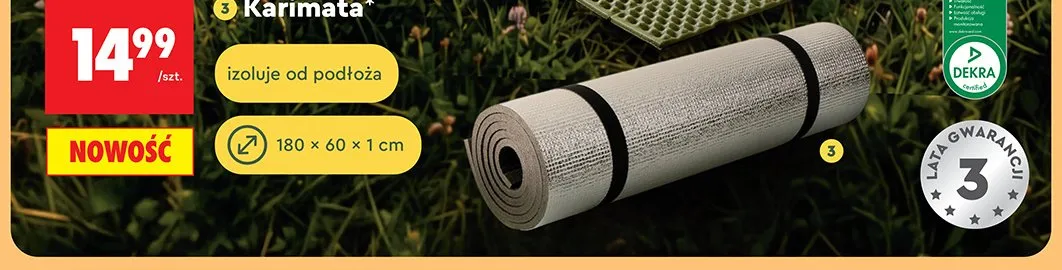 Karimata Plener izoluje od podłoża 180x60x1cm promocja w Biedronka