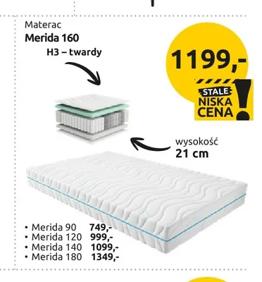 Materac Merida 140 promocja w Black Red White