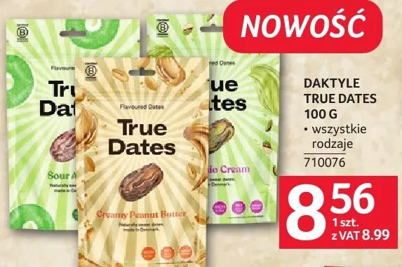 Daktyle True Dates 100g wszystkie rodzaje 710076 promocja w Selgros