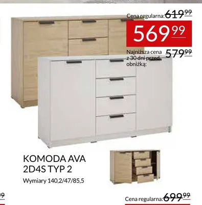 Komoda Ava 2D4S typ 2 promocja w Abra Meble