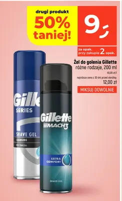 Żel do golenia Gillette Mach3 Extra Comfort promocja w Dealz