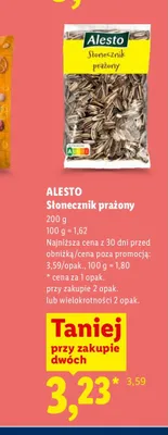 Słonecznik prażony Alesto promocja w Lidl