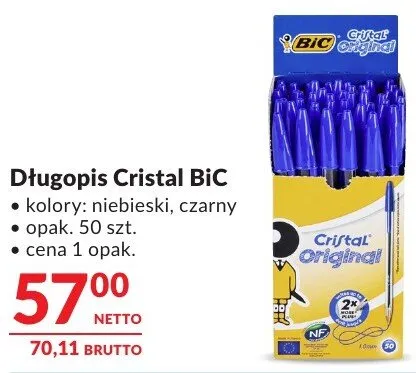 Długopis Cristal BiC promocja w Makro