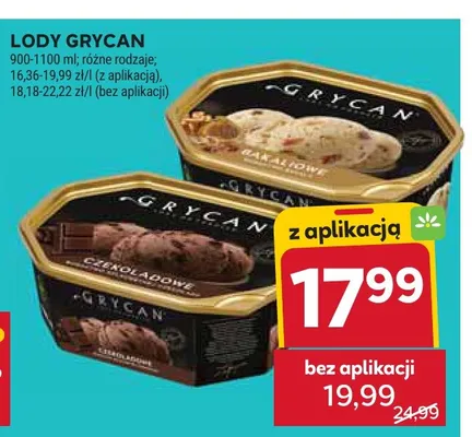 Lody czekoladowe Grycan promocja w Stokrotka