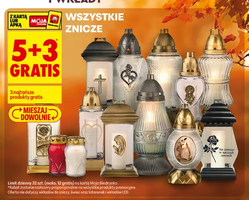 Znicze promocja w Biedronka
