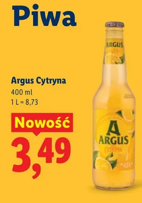 Piwo Argus Cytryna promocja w Lidl