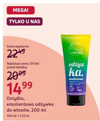Emolientowa odżywka do włosów promocja w Rossmann