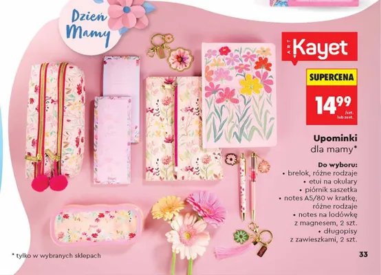 Upominki dla mamy Kayet promocja w Biedronka