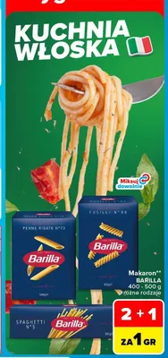 Makaron Barilla Spaghetti N°5 promocja w Carrefour