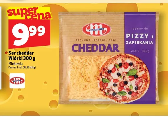 Ser cheddar wiórki Mlekovita promocja w TOPAZ