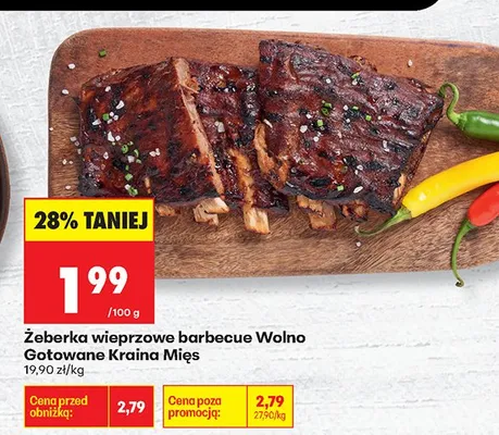 Żeberka wieprzowe barbecue promocja w Biedronka