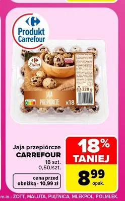 Jajka przepiórcze Carrefour promocja w Carrefour