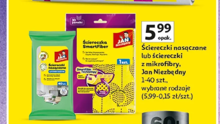Ściereczka z mikrofibry SmartFiber Jan Niezbędny promocja w Auchan