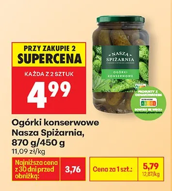 Ogórki konserwowe promocja w Biedronka