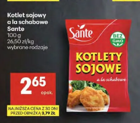 Kotlet sojowy a la schabowe Sante promocja w Delikatesy Centrum