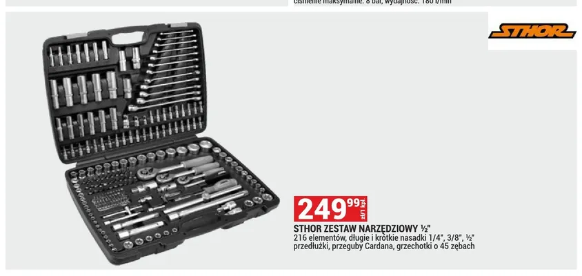 Zestaw narzędziowy Sthor 1/2" promocja w Merkury Market