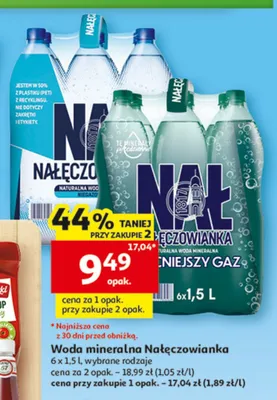 Woda mineralna Nałęczowianka 6-pak 1,5l promocja w Auchan
